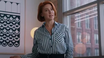 Rag & Bone Maxine Shirt worn by Anne Carlson (Danielle Kind) as seen in Workin' Moms (S07E09)