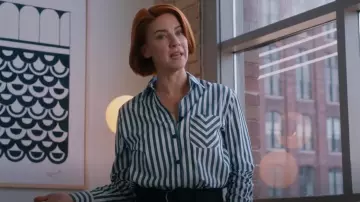 Rag & Bone Maxine Shirt worn by Anne Carlson (Danielle Kind) as seen in Workin' Moms (S07E09)