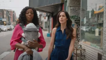 Banana Republic Camp Romper worn by Kate Foster (Catherine Reitman) as seen in Workin' Moms (S07E10)