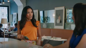 Mango Suiza T-Shirt worn by Jenny Matthews (Jessalyn Wanlim) as seen in Workin' Moms (S07E11)