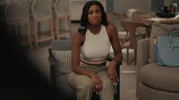 Helmut Lang Logo Band Pull On Pant worn by Hilary Banks (Coco Jones) as seen in Bel-Air (S02E05)