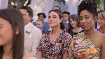 La DoubleJ Long And Sassy Floral-Print Dress worn by Liz (Christa Miller) as seen in Shrinking (S01E10)