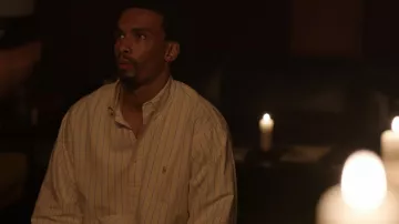 Ralph Lauren Striped Shirt worn by Mitchell 'Divine' Diggs (Julian Elijah Martinez) as seen in Wu-Tang: An American Saga (S03E08)