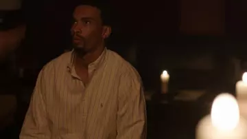 Ralph Lauren Striped Shirt worn by Mitchell 'Divine' Diggs (Julian Elijah Martinez) as seen in Wu-Tang: An American Saga (S03E08)