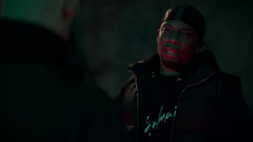 Balmain Signature Logo Pullover Hoodie worn by Cane Tejada (Woody McClain) in Power Book II: Ghost (S03E02)