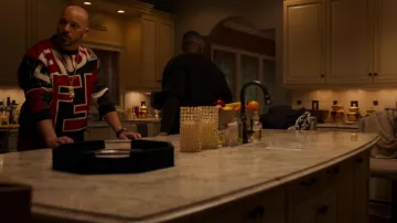 Fendi Maxi logo sweatshirt in red and black worn by Lorenzo Tejada (Berto Colon) as seen in Power Book II: Ghost (S03E02)