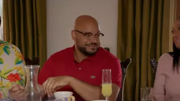 Lacoste Basic Slim Polo worn by Wyatt (Justin Cunningham) as seen in Grand Crew (S02E04)