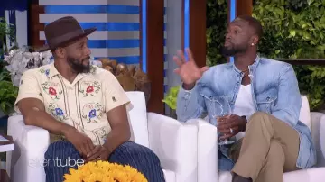 Bode Embroidered Printed shirt worn by tWitch in The Ellen DeGeneres Show