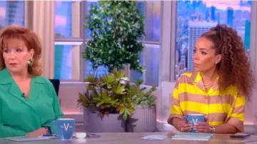 Zimmermann Wonderland Stripe Silk Camp Shirt worn by Sunny Hostin as seen in The View on March 23, 2023