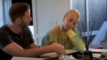 Givenchy Dyed Cropped Logo Sweatshirt worn by Heather Rae Young as seen in The Flipping El Moussas (S01E03)