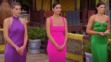 Solace London Joni Maxi Vestido usado por Ariel Frenkel como se ve en The Bachelor (S27E10)