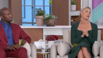 Ted Baker Polliah Long Sleeve Sweater Dress worn by Amanda Kloots as seen in The Talk on March 22, 2023