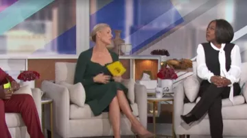 Cece Mix-Media Knit Top worn by Sheryl Underwood as seen in The Talk on March 22, 2023