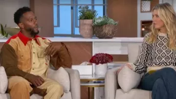 Marni x Carhartt Cotton Shirt worn by Victor Cruz as seen in The Talk on March 23, 2023