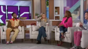 Marni x Carhartt WIP Paneled Cotton Pants worn by Victor Cruz as seen in The Talk on  March 23, 2023