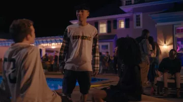 Supreme Plaid Long sleeve t-shirt worn by Chang (Bloom Li) as seen in Chang Can Dunk