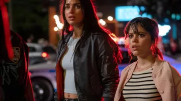 The blue top worn by Sam Carpenter (Melissa Barrera) in the movie Scream VI