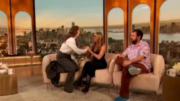 Sanday Swagger Maldives Palm Print Polo worn by Adam Sandler as seen in The Drew Barrymore Show on  March 27, 2023