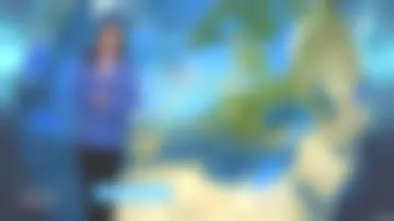 El blazer azul usado por Anaïs Baydemir en el clima de Francia 2 de marzo 24, 2023