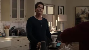 John Varvatos Memphis Waffle Henley worn by Owen Strand (Rob Lowe) as seen in 9-1-1: Lone Star (S04E10)