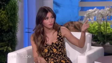 Ulla Johnson Floral print midi dress worn by Jenna Dewan as seen in The Ellen DeGeneres Show