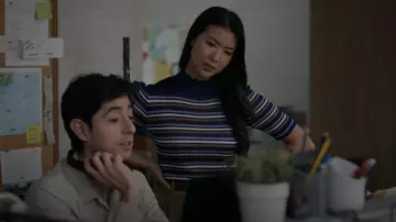 A.p.c. Navy As­ma Turtle­neck worn by Jieun Park (Ami Park) as seen in Alaska Daily (S01E09)
