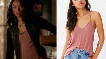 Silence + Noise Lina Racerback Débardeur porté par Bonnie Bennett (Kat Graham) dans The Vampire Diaries (S07E05)