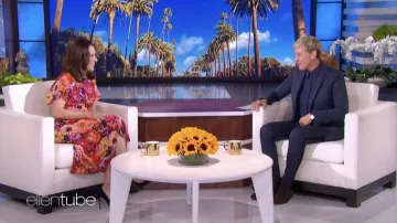 Stella McCartney Floral Printed Dress worn by Julia Louis-Dreyfus as seen in The Ellen DeGeneres Show