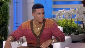 Missoni Gradient Cardigan worn by Jabari Banks as seen in The Ellen DeGeneres Show on April 26, 2022
