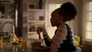 Khaite The Nessa Patterned Cashmere Jumper worn by Faith Mitchell (Iantha Richardson) as seen in Will Trent (S01E10)