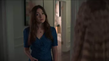 Maje Ilona Printed Satin Playsuit worn by Bennet Ayres (Grace Kaufman) as seen in The Watchful Eye (S01E09)