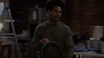Scotch & Soda Embroidered Organic Felpa Sweatshirt worn by Carter (Julian Gant) as seen in Call Me Kat (S03E19)