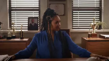 Boss Reg­u­lar-Fit Long-Sleeved Blouse worn by Iris West-Allen (Candice Patton) as seen in The Flash (S09E07)