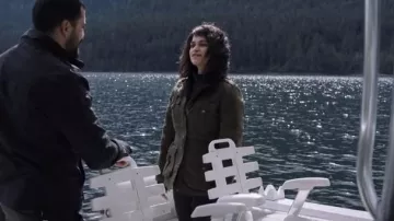 Barbour Winter Defence Jacket worn by Ellen (Eve Harlow) as seen in The Night Agent (S01E06)