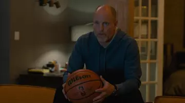 Wilson NBA basketball held by Marcus (Woody Harrelson) in Champions movie