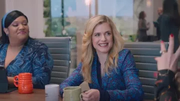 Smythe Puff Sleeve One Button Blazer worn by Sadie Ryan (Harriet Dyer) as seen in American Auto (S02E10)