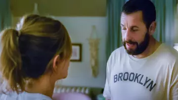Brooklyn tee worn by Nick (Adam Sandler) in Murder Mystery 2 movie outfits