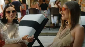 Superdown Paola Halter Crop Top usado por Amanda Batula visto en Summer House (S07E06)