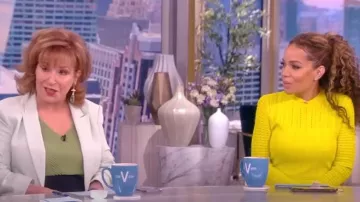 Lela Rose Pointelle Knit Tiered-Ruffle Midi Dress worn by Sunny Hostin as seen in The View on March 29, 2023