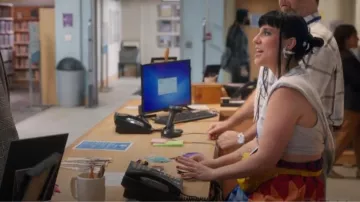 Zara Padded Shoulder Top worn by Jacqueline 'Jaq' Bedard (Dakota Ray Hebert) as seen in Shelved (S01E03)