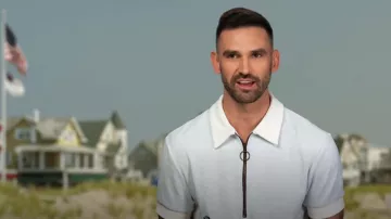 Tombolo ‘Ménage-à-Gnaw’ Cabana worn by Carl Radke as seen in Summer House (S07E05)