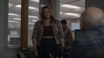 Ralph Lauren Fair Isle Cardigan worn by Claire Muncy (Meredith Holzman) as seen in Alaska Daily (S01E10)
