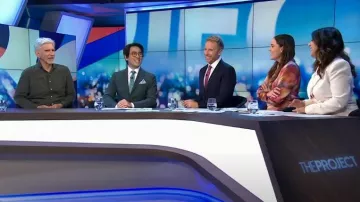 Sheike Lillian Veste portée par Susie Youssef vue dans The Project le 3 avril 2023