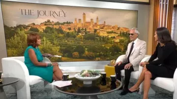 Michael Kors Collection Sleeveless Cowl-Neck Jersey Dress worn by Gayle King as seen in CBS Mornings on March 24, 2023