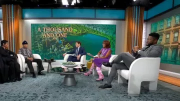 Isabel Marant Ririo Tie Dye Boots worn by Gayle King as seen in CBS Mornings on March 29, 2023