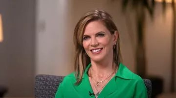 A.L.C. Kinsley Blouse in Agave worn by Natalie Morales as seen in CBS Mornings on March 30, 2023
