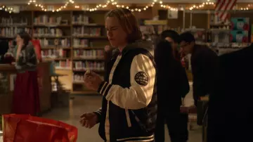 Levi's Varsity Jacket worn by Todd Meuse (Mason Cotton) as seen in Party Down (S03E06)