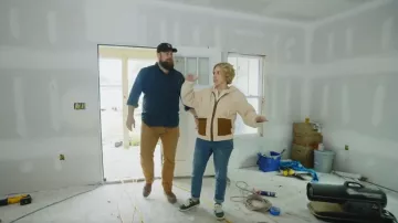 Madewell Resourced Fleece Hooded Zip Jacket worn by Erin Napier as seen in Home Town (S07E14)