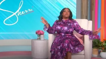 Ted Baker Sammieh Long Sleeve Floral Print Mini Dress worn by Sherri Shepherd as seen in Sherri on March 23, 2023