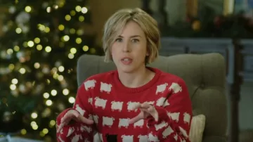 Rowing Blazers Diana Sheep Sweater worn by Erin Napier as seen in Home Town (S07E15)